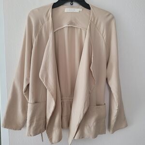 ASTR The Label Jacket Women XS Beige Open Draped